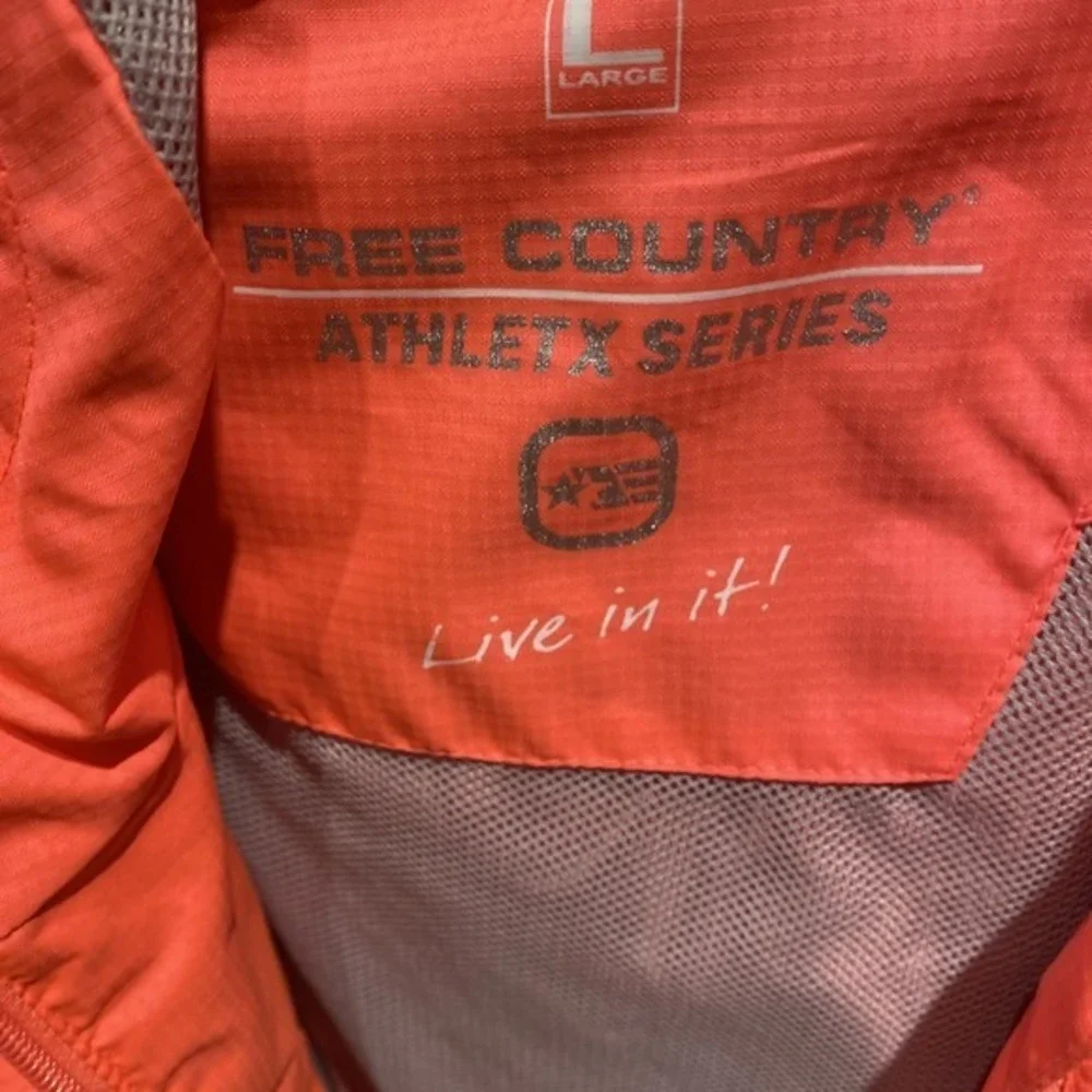 Free Country Women's L Orange/gray Athletic Jacket‎ 3642